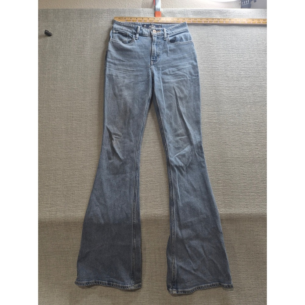 Hollister High Rise Vintage Flare Jeans Womens 00R Blue Denim Classic Stretch